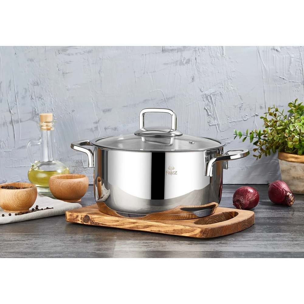 FALEZ VNT 1013 VENTO 24 CM ÇELİK TENCERE 5.2 LT *4*