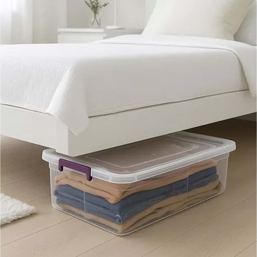 ASUDE ASD218 TEKERLEKLİ BAZA ALTI SAKLAMA KABI 30 LT *6*
