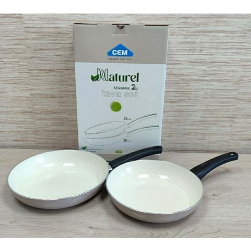 CEM NATUREL 2'Lİ TAVA SET (24+26 CM) *6*
