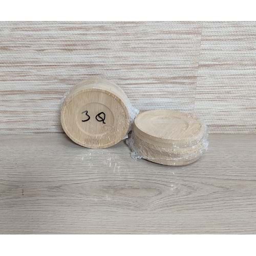 LALE İTHALAT 3Q 6 LI YUVARLAK BAMBU ÇAY DİPLİĞİ *48*