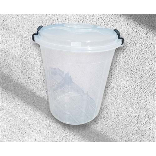 EVPLAS 110 50 LT KİLİTLİ ŞEFFAF ERZAK KOVASI