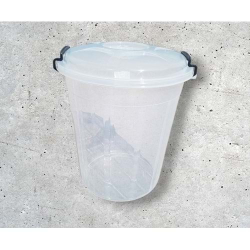 EVPLAS 111 70 LT KİLİTLİ ŞEFFAF ERZAK KOVASI